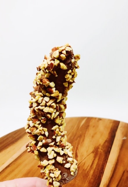 Frozen Banana with Almonds